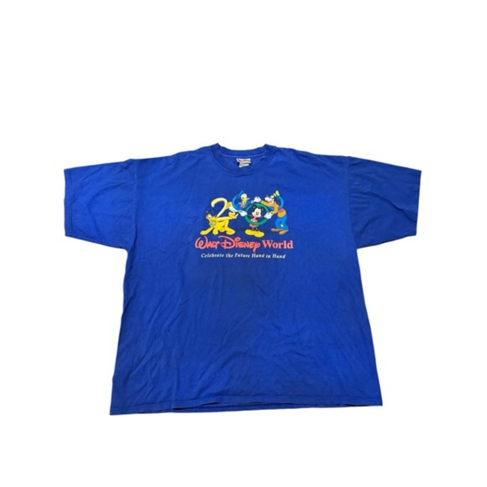 Vintage‎ Walt Disney World 2000 Mickey Graphic Blue Shirt Men's Size XXL
